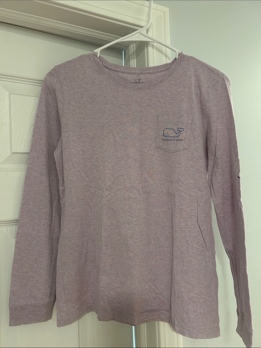 Vineyard Vines Lavender Long-Sleeve Pocket Tee for Kids